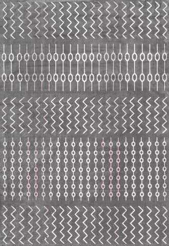 Grey 8' x 10' Sylvia Washable Linear Rug swatch