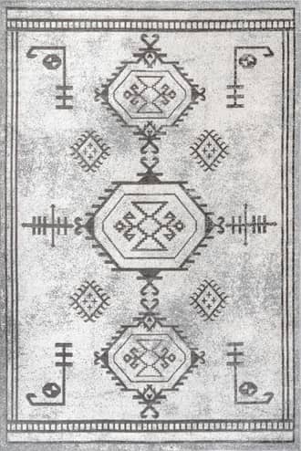 Light Gray Pattie Graphic Washable Rug swatch