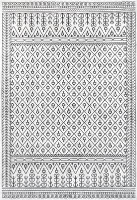 Gray Valerie Washable Graphics Rug swatch