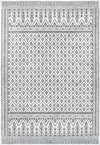 Grey Valerie Washable Graphics Rug swatch