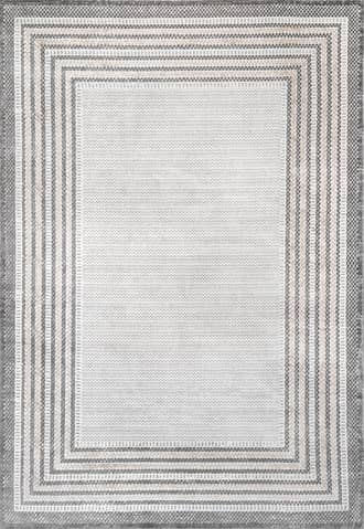 Gray 8' x 10' Junie Washable Bordered Rug swatch
