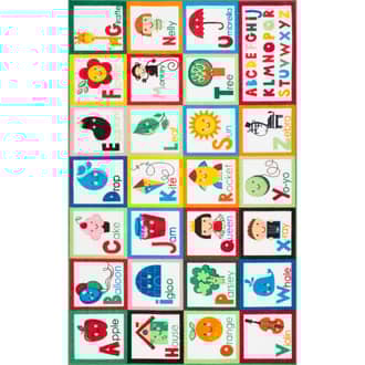 Alphabet Block Cartoons Rug primary image