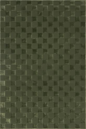 Green 2' x 3' Scout Checkered Washable Rug swatch