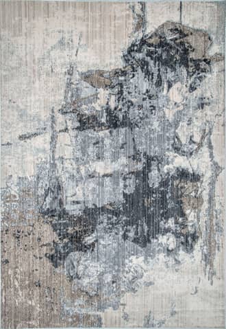 Grey 9' x 12' Splattered Abstract Rug swatch