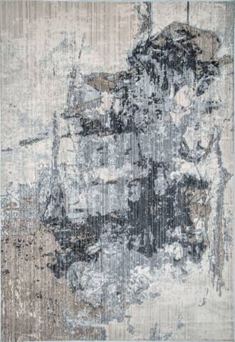 Grey 8' x 10' Splattered Abstract Rug swatch