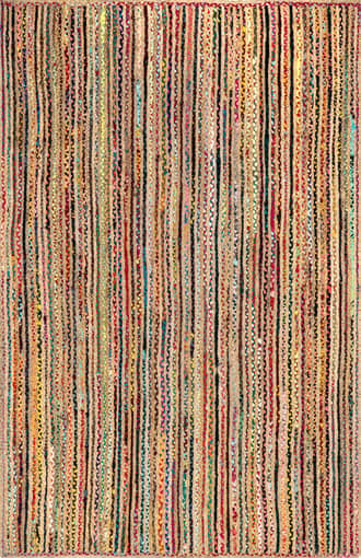 Multicolor 6' x 9' Braided Chindi Spectrum Jute Rug swatch