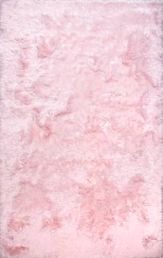 Baby Pink 8' Silky Shine Solid Shag Rug swatch