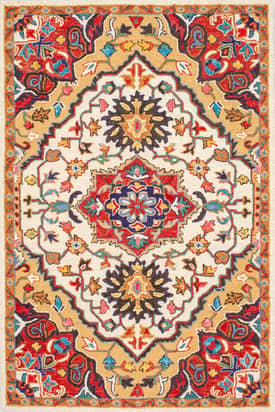 Red Woolly Medallion Rug swatch