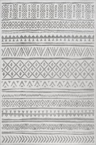 Light Grey 2' 8" x 8' Banded Indoor/Outdoor Rug swatch