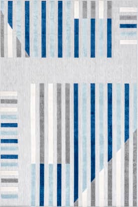 Light Gray 7' 6" x 9' 6" Estelle Modern Stripes Indoor/Outdoor Rug swatch