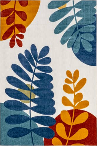 Multicolor 4' x 6' Brisa Leaves Indoor/Outdoor Rug swatch