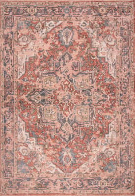 Multi 6' x 9' Hand Knotted Floral Medallion Rug swatch