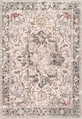 Multi Hand Knotted Castle Medallion Rug swatch