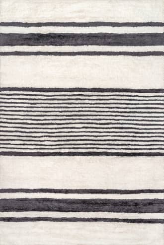 Ivory 2' 6" x 8' Moonglade Washable Striped Rug swatch
