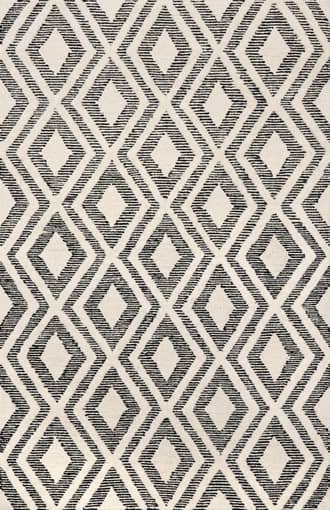Grey Roselle Lifted Trellis Rug swatch