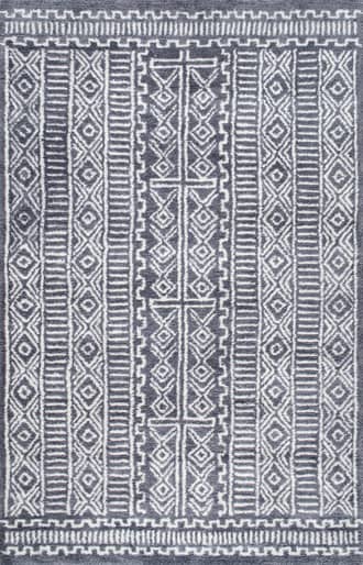Gray Tribal Diamond Bands Rug swatch