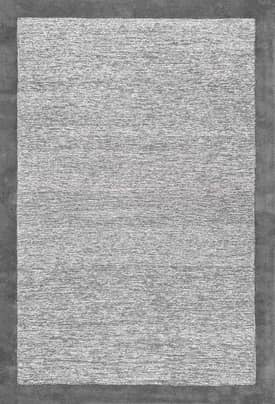Gray 6' x 9' Raya Wool Monochromatic Rug swatch