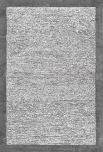 Grey 6' x 9' Raya Wool Monochromatic Rug swatch