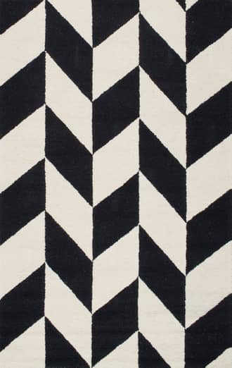 Black and White 2' 6" x 8' Retro Checker Tiles Rug swatch