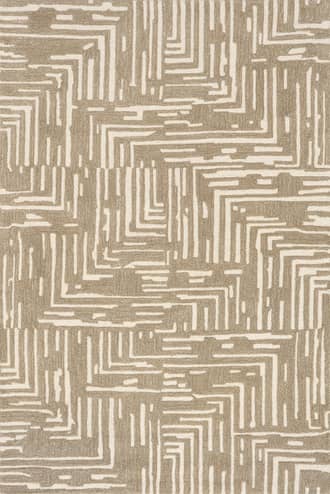 Ivory 8' x 10' Tawny Geometric Wool Rug swatch