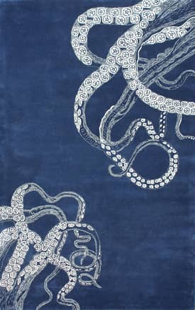 Navy Octopus Tail Rug swatch