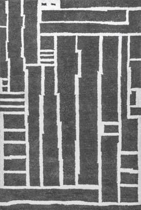 Gray Priscilla Linear Maze Rug swatch