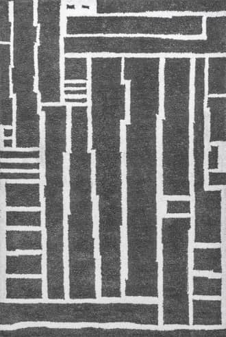Grey Priscilla Linear Maze Rug swatch