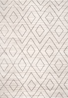 Beige 6' x 9' Hand Knotted Double Diamond Helix Rug swatch