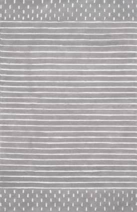 Gray 3' x 5' Mandia Striped Rug swatch