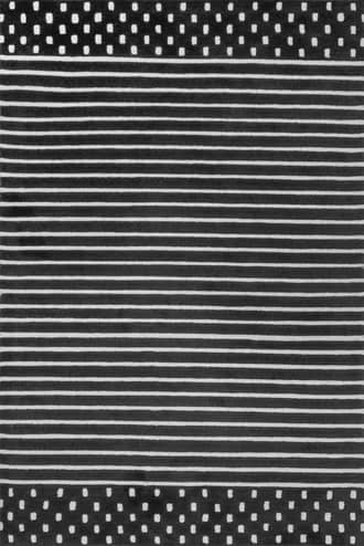 Charcoal 9' x 12' Mandia Striped Rug swatch