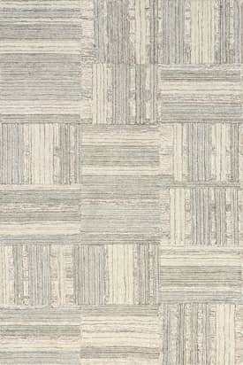 Light Gray 9' x 12' Deco Striped Tile Rug swatch