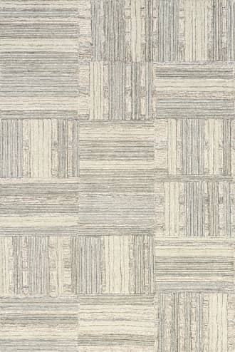 Light Grey 5' x 8' Deco Striped Tile Rug swatch