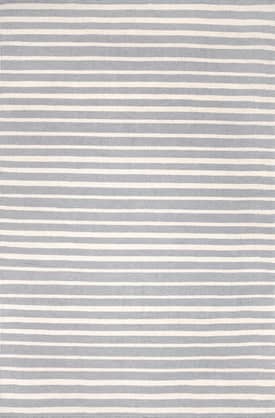 Gray 6' x 9' Wool Striped Rug swatch