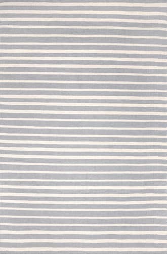 Grey Wool Striped Rug swatch