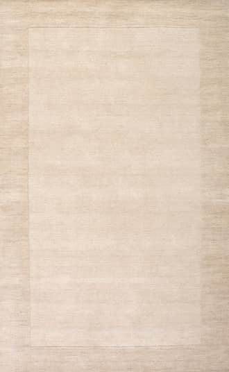 Beige Solid Border Rug swatch