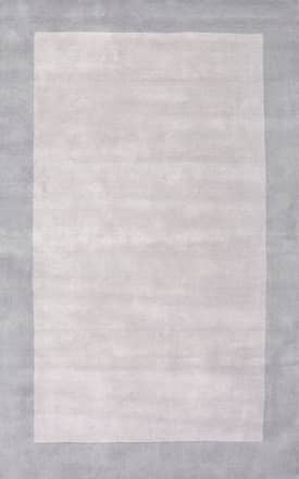 Gray 3' x 5' Solid Border Rug swatch