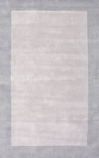 Gray Solid Border Rug swatch