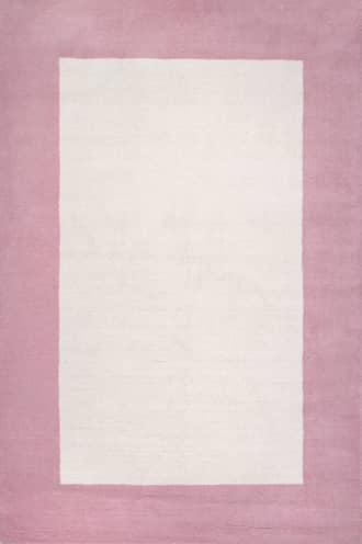 Baby Pink 7' 6" x 9' 6" Solid Border Rug swatch