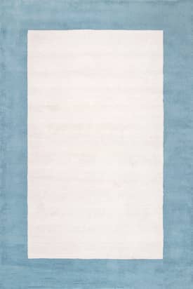 Baby Blue 4' x 6' Solid Border Rug swatch