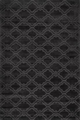 Charcoal 9' x 12' Double Carved Trellis Rug swatch