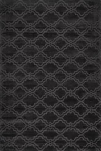 Charcoal 4' x 6' Double Carved Trellis Rug swatch