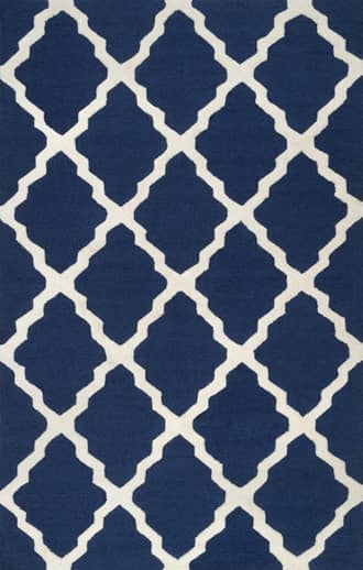 Navy 6' Moroccan Trellis Rug swatch