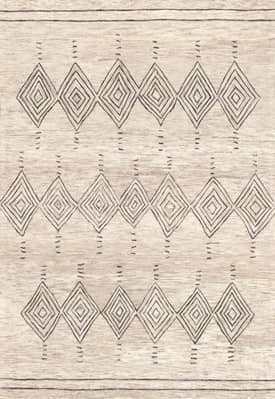 Ivory 5' x 8' Kinslee Wool-Blend Tiled Rug swatch