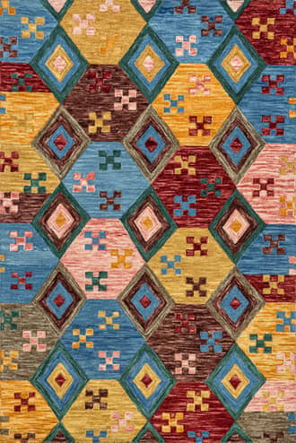 Multicolor 4' x 6' Terai Wool Rug swatch