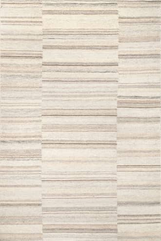 Beige 9' x 12' Marble Striped Wool-Blend Rug swatch