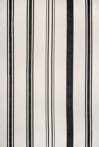 Ivory 6' x 9' Yarrow Cotton Striped Rug swatch