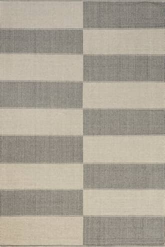 Grey Boxelder Checked Cotton Rug swatch