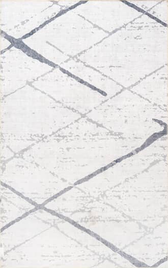 Beige And Blue 6' 3" x 9' Claudetta Reversible Washable Rug swatch