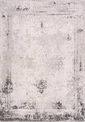 Gray 5' x 8' Faded Abstract Rug swatch