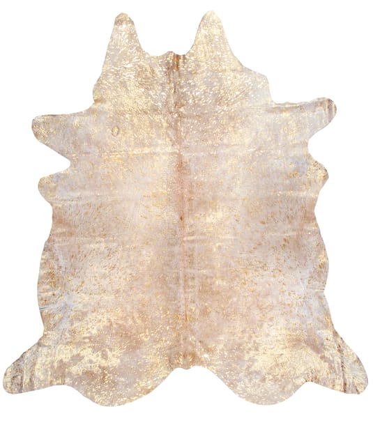 Serendipity Devour Cowhide Gold Rug